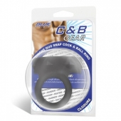 Черное двойное силиконовое кольцо С B GEAR - BlueLine - в Химках купить с доставкой