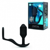 Черное эрекционное кольцо с анальным плагом Snug   Tug - b-Vibe - в Химках купить с доставкой