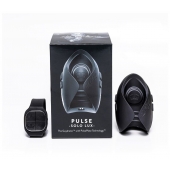 Темно-серый инновационный мужской осциллятор PULSE SOLO LUX с пультом ДУ - Hot Octopuss - в Химках купить с доставкой