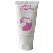 Лубрикант на водной основе с ароматом малины Love Protection Raspberry - 50 мл. - Lola Games - купить с доставкой в Химках