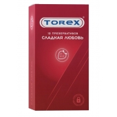 Презервативы Torex  Сладкая любовь  с ароматом клубники - 12 шт. - Torex - купить с доставкой в Химках