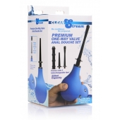Анальный душ с 3 насадками Premium One-way Valve Anal Douche Set - XR Brands - купить с доставкой в Химках