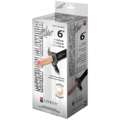 Пояс-трусики с насадкой Glamour Silver - 15,5 см. - LOVETOY (А-Полимер) - купить с доставкой в Химках