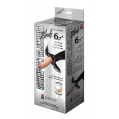 Пояс-трусики с насадкой Glamour - 17 см. - LOVETOY (А-Полимер) - купить с доставкой в Химках