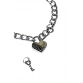 Серебристый ошейник Embrace с ключиком - Lola Games - купить с доставкой в Химках