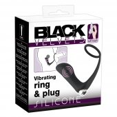 Черное эрекционное кольцо с анальной вибропробкой Vibrating Ring   Plug - Orion - в Химках купить с доставкой