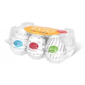 Набор из 6 мастурбаторов Tenga EGG Easy Beat с различным рельефом - Tenga - в Химках купить с доставкой