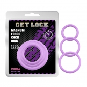 Набор из 3 сиреневых эрекционных колец Magnum Force Cock Ring - Chisa - в Химках купить с доставкой