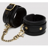 Черные оковы на ноги Bound to You Faux Leather Ankle Cuffs - Fifty Shades of Grey - купить с доставкой в Химках