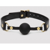 Черный кляп-шар Bound to You Faux Leather Ball Gag - Fifty Shades of Grey - купить с доставкой в Химках