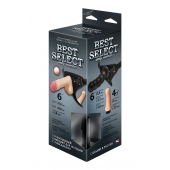Черный пояс для женщин BEST SELECT с 3 насадками - LOVETOY (А-Полимер) - купить с доставкой в Химках