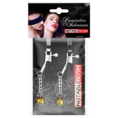 Оригинальные зажимы на соски с желтыми шариками - Notabu - купить с доставкой в Химках