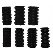 Набор из 7 черных насадок PENIS SLEEVES SET - Dream Toys - в Химках купить с доставкой