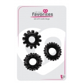 Набор из 3 черных эрекционных колец SET OF 3 COCKRINGS - Dream Toys - в Химках купить с доставкой
