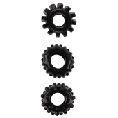 Набор из 3 черных эрекционных колец SET OF 3 COCKRINGS - Dream Toys - в Химках купить с доставкой