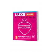 Презервативы с ароматом клубники LUXE Royal Strawberry Collection - 3 шт. - Luxe - купить с доставкой в Химках