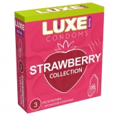 Презервативы с ароматом клубники LUXE Royal Strawberry Collection - 3 шт. - Luxe - купить с доставкой в Химках