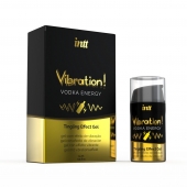 Жидкий интимный гель с эффектом вибрации Vibration! Vodka Energy - 15 мл. - INTT - купить с доставкой в Химках