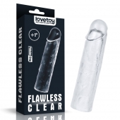 Прозрачная насадка-удлинитель Flawless Clear Penis Sleeve Add 1 - 15,5 см. - Lovetoy - в Химках купить с доставкой