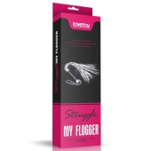 Серебристая плетка Struggle My Flogger с черной ручкой - 45 см. - Lovetoy - купить с доставкой в Химках