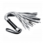 Серебристая плетка Struggle My Flogger с черной ручкой - 45 см. - Lovetoy - купить с доставкой в Химках
