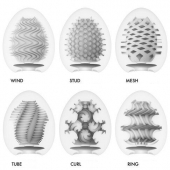 Набор из 6 мастурбаторов Tenga EGG IV с различным рельефом - Tenga - в Химках купить с доставкой