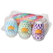 Набор из 6 мастурбаторов Tenga EGG IV с различным рельефом - Tenga - в Химках купить с доставкой