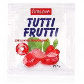 Гель-смазка Tutti-frutti со вкусом барбариса - 4 гр. - Биоритм - купить с доставкой в Химках