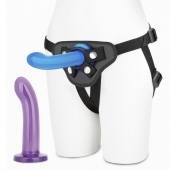 Страпон унисекс Beginners Strap-On с 2 насадками - 15 и 13 см. - Lux Fetish - купить с доставкой в Химках