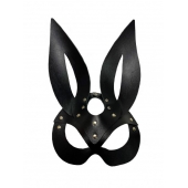 Черная кожаная маска зайки Miss Bunny - БДСМ Арсенал - купить с доставкой в Химках