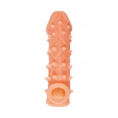 Телесная закрытая насадка с пупырышками Cock Sleeve Size L - 17,6 см. - KOKOS - в Химках купить с доставкой