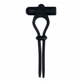 Черное эрекционное лассо с вибропулей Black Tie Affair - Zero Tolerance - в Химках купить с доставкой