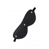 Черная кожаная маска Anonymo с мягким подкладом - ToyFa - купить с доставкой в Химках