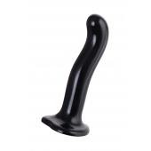 Черный стимулятор для пар P G-Spot Dildo Size L - 19 см. - Strap-on-me - в Химках купить с доставкой