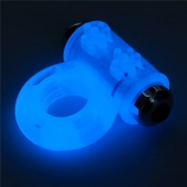 Голубое, светящееся в темноте эрекционное виброкольцо Lumino Play Vibrating Penis Ring - Lovetoy - в Химках купить с доставкой