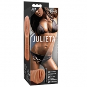 Мастурбатор-вагина цвета карамели Julieta с вибрацией - Blush Novelties - в Химках купить с доставкой