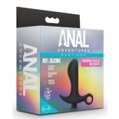 Черный анальный вибратор Silicone Vibrating Prostate Massager 01 - 10,8 см. - Blush Novelties - в Химках купить с доставкой