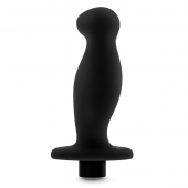 Черный анальный вибромассажёр Silicone Vibrating Prostate Massager 02 - 10,8 см. - Blush Novelties - в Химках купить с доставкой