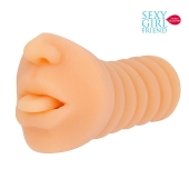 Телесный мастурбатор-ротик с высунутым язычком - Bior toys - в Химках купить с доставкой