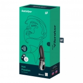 Черный анальный вибратор Hot Passion с функцией нагрева - Satisfyer - в Химках купить с доставкой