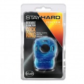 Голубое эрекционное виброкольцо Reusable 5 Function Cock Ring - Blush Novelties - в Химках купить с доставкой