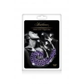 Зажимы для сосков с фиолетовой цепочкой Sweet Caress Nipple Chain - Sweet Caress - купить с доставкой в Химках