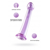 Фиолетовый фаллоимитатор Jelly Dildo M - 18 см. - Toyfa Basic