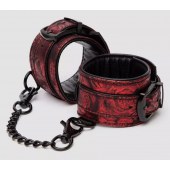 Красно-черные наручники Reversible Faux Leather Wrist Cuffs - Fifty Shades of Grey - купить с доставкой в Химках