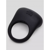 Черное эрекционное виброкольцо Sensation Rechargeable Vibrating Love Ring - Fifty Shades of Grey - в Химках купить с доставкой