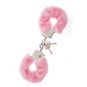 Металлические наручники с розовой меховой опушкой METAL HANDCUFF WITH PLUSH PINK - Dream Toys - купить с доставкой в Химках
