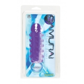 Закрытая фиолетовая насадка с пупырышками SAMURAI PENIS SLEEVE PURPLE - 14,5 см. - NMC - в Химках купить с доставкой