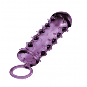 Закрытая фиолетовая насадка с пупырышками SAMURAI PENIS SLEEVE PURPLE - 14,5 см. - NMC - в Химках купить с доставкой