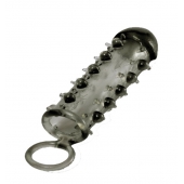 Дымчатая стимулирующая насадка с закрытой головкой SAMURAI PENIS SLEEVE BLACK - 14,5 см. - NMC - в Химках купить с доставкой