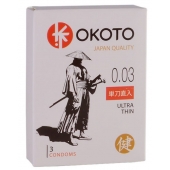 Ультратонкие презервативы OKOTO Ultra Thin - 3 шт. - Sitabella - купить с доставкой в Химках